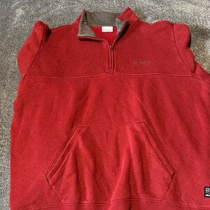 Columbia Men's Red Zip-Up Sweater